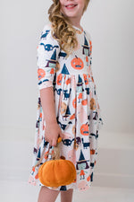 Boo Crew 3/4 Sleeve Pocket Twirl Dress - Image 5
