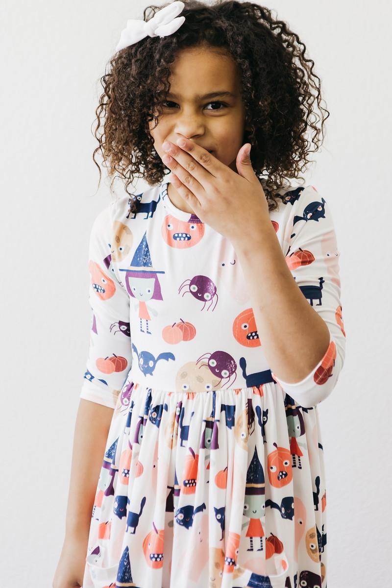 Boo Crew 3/4 Sleeve Pocket Twirl Dress - Image 6