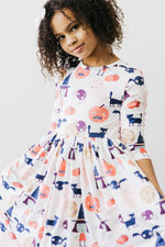 Boo Crew 3/4 Sleeve Pocket Twirl Dress - Image 7