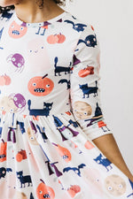 Boo Crew 3/4 Sleeve Pocket Twirl Dress - Image 8