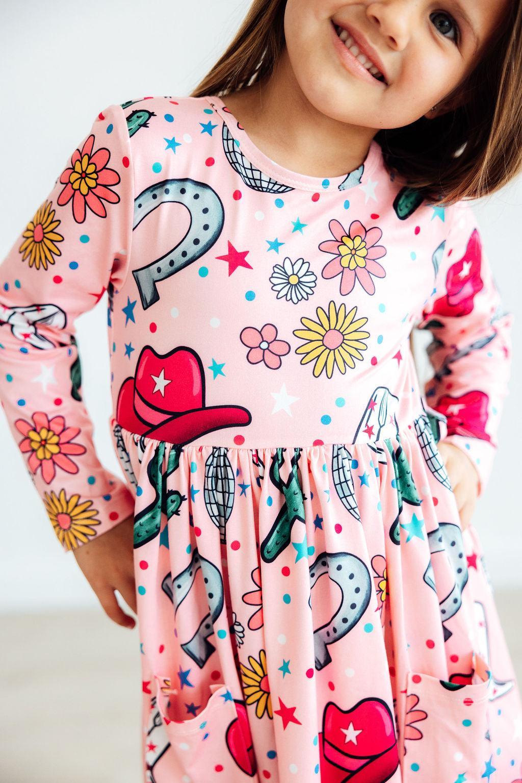 Boots & Bling L/S Pocket Twirl Dress - Image 3