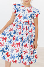 Born to Sparkle Flutter Sleeve Twirl Dress - Image 3