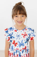 Born to Sparkle Flutter Sleeve Twirl Dress - Image 4