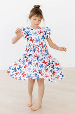 Born to Sparkle Flutter Sleeve Twirl Dress - Image 6