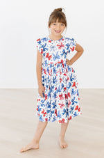 Born to Sparkle Flutter Sleeve Twirl Dress - Image 7