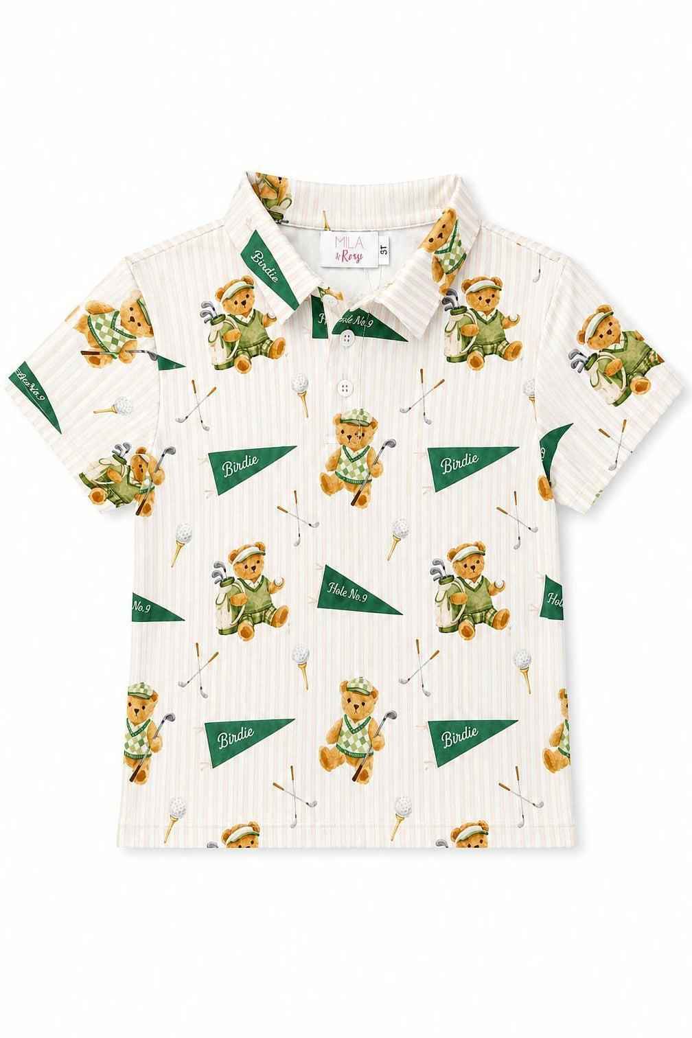 Boys Golfing Bears S/S Polo