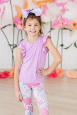 Bright Lilac S/S Ruffle Tee - Image 3