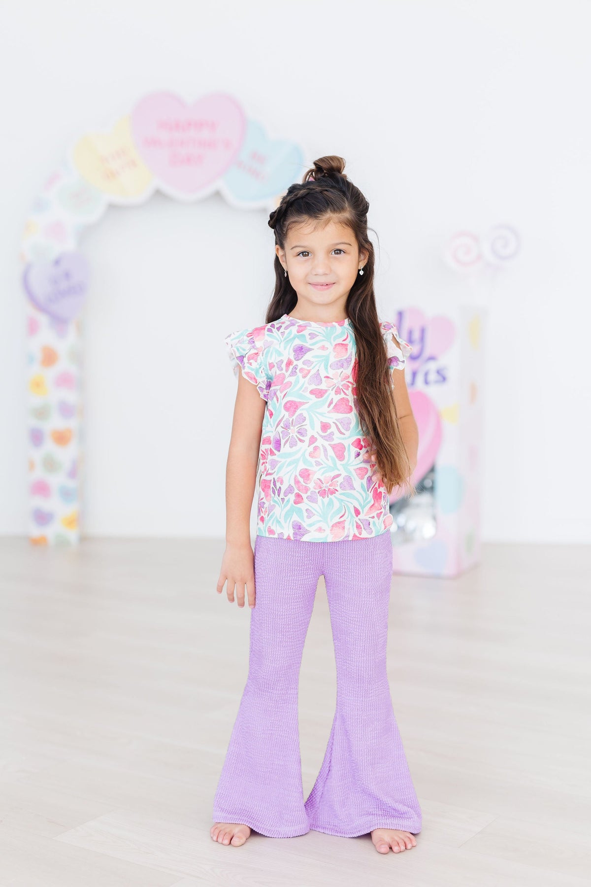 Bright Lilac Scrunchy Bells - Image 3