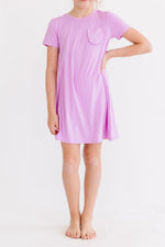 Bright Lilac T-Shirt Dress - Image 3