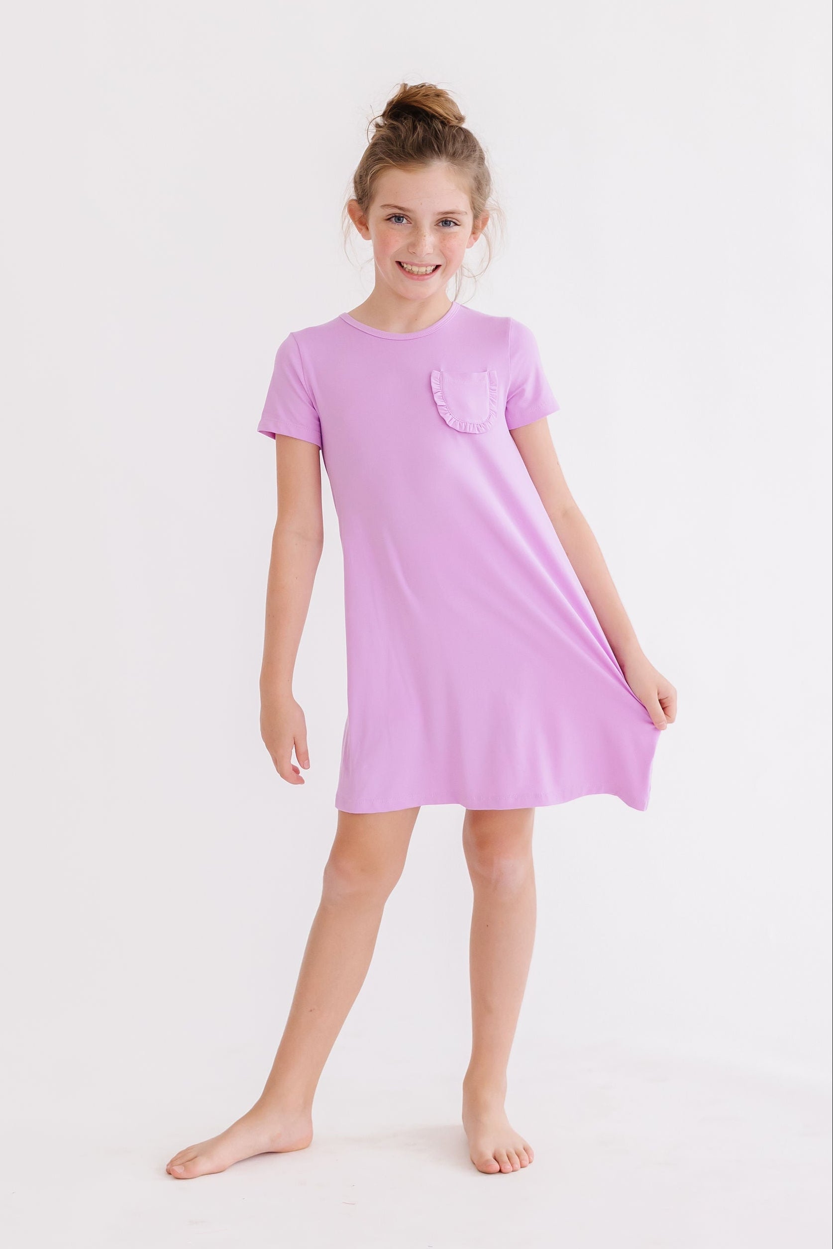 Bright Lilac T-Shirt Dress - Image 4