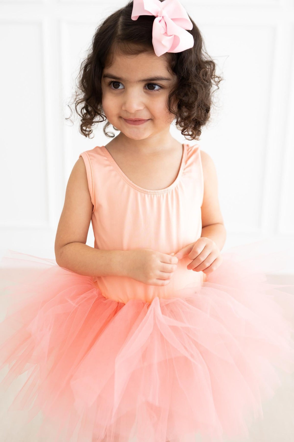 Bright Peach Tank Tutu Leotard - Image 2