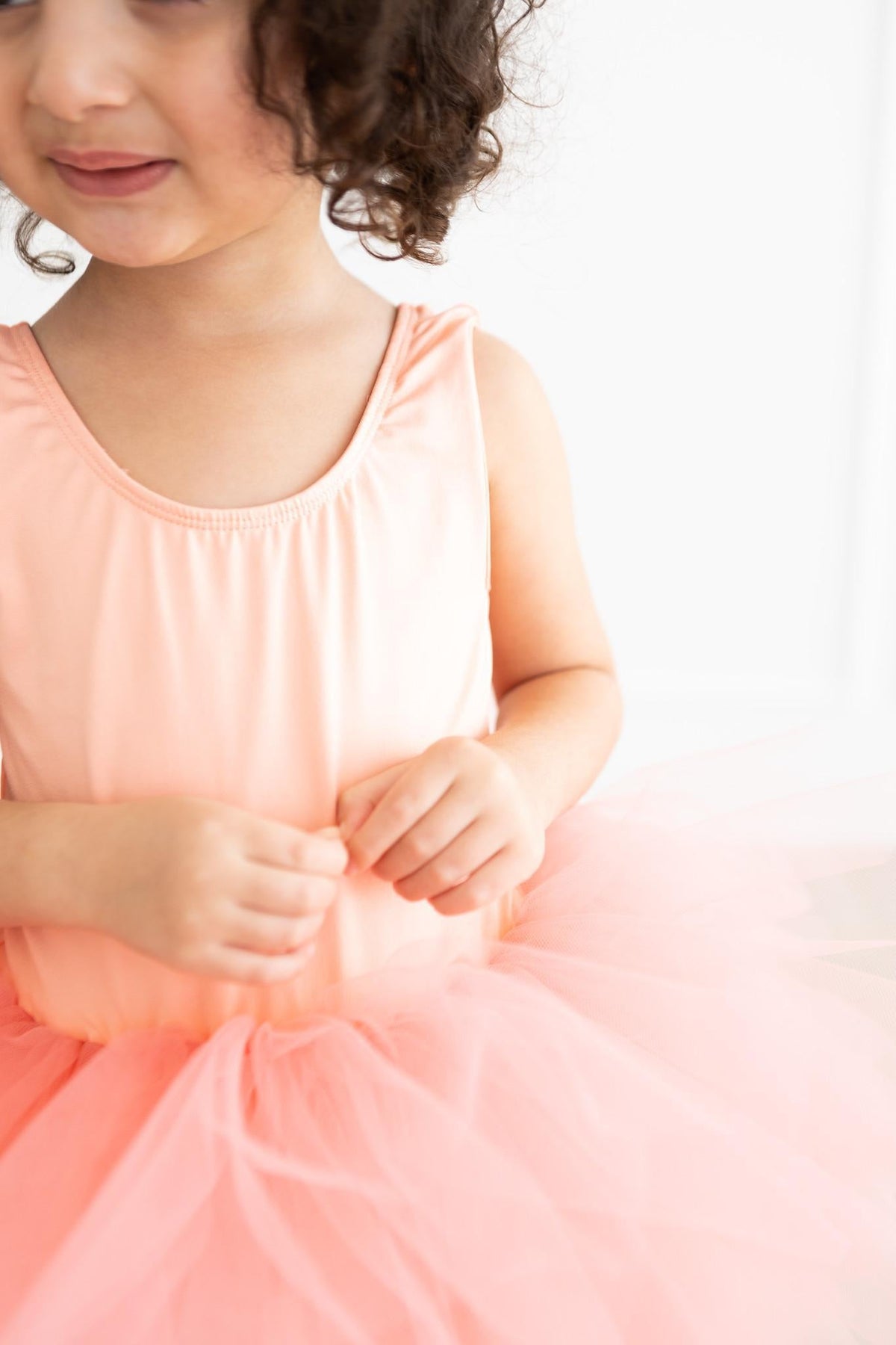 Bright Peach Tank Tutu Leotard - Image 3