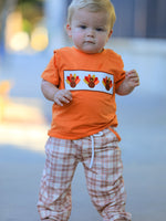 Rylee Faith Designs - Thanksgiving Turkey Plaid Boys Pants Set - alternate view 2