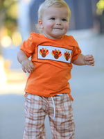 Rylee Faith Designs - Thanksgiving Turkey Plaid Boys Pants Set
