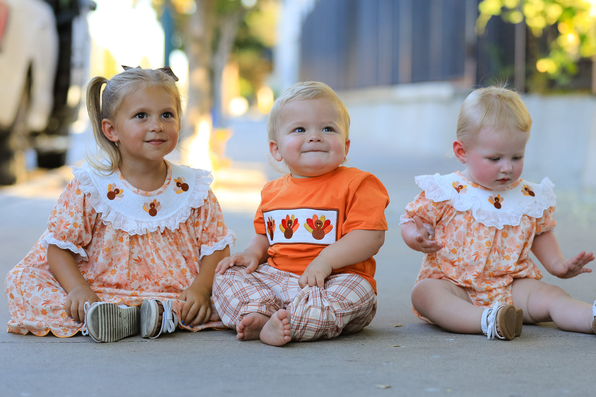 Rylee Faith Designs - Thanksgiving Turkey Plaid Boys Pants Set - alternate view 7