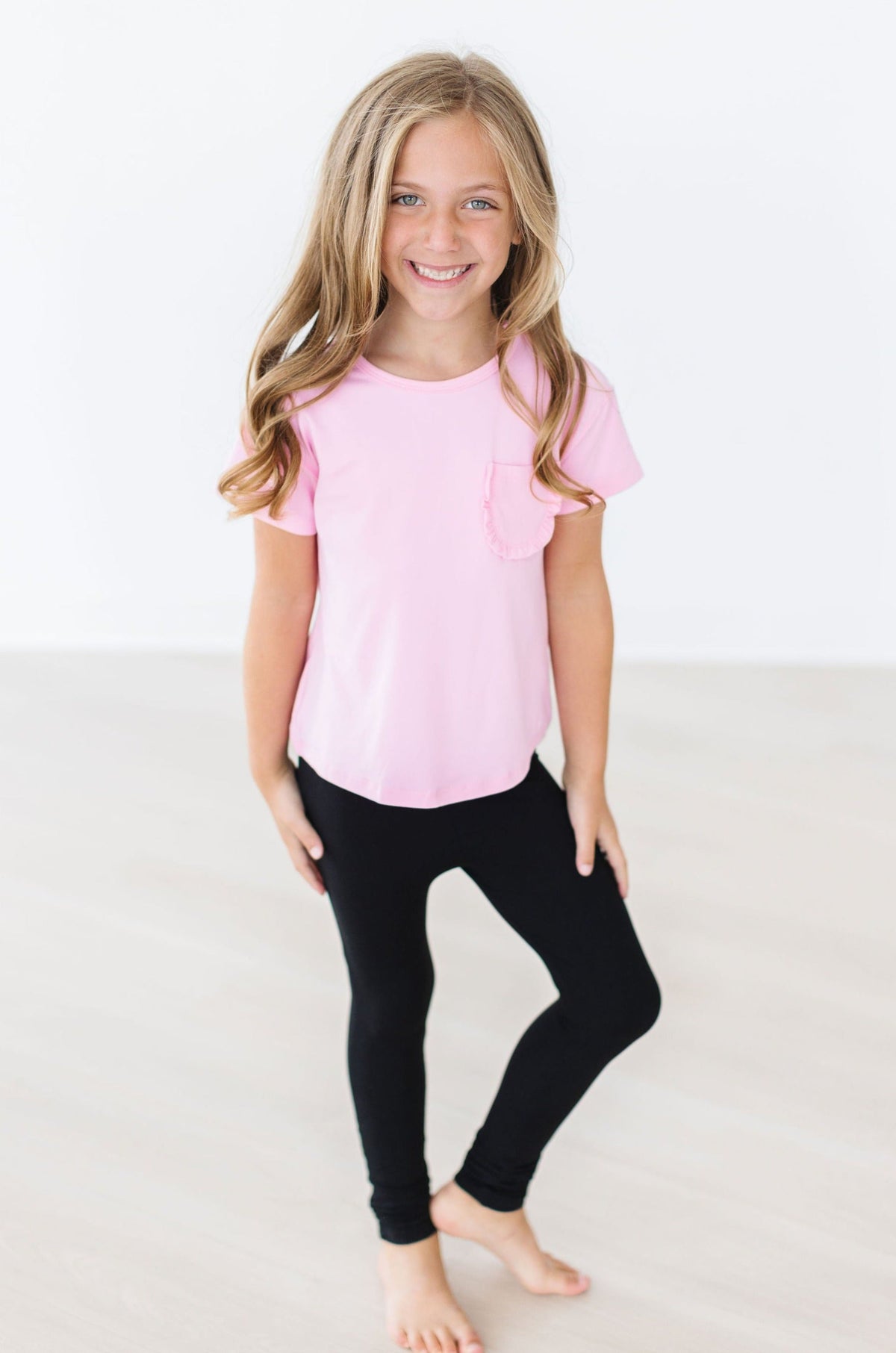 Bubblegum Pink Ruffle Pocket Tee - Image 2