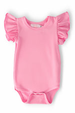 Bubblegum Pink S/S Flutter Bodysuit