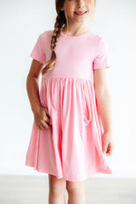Bubblegum Pink S/S Pocket Twirl Dress - Image 2