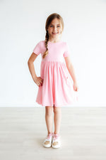 Bubblegum Pink S/S Pocket Twirl Dress - Image 3