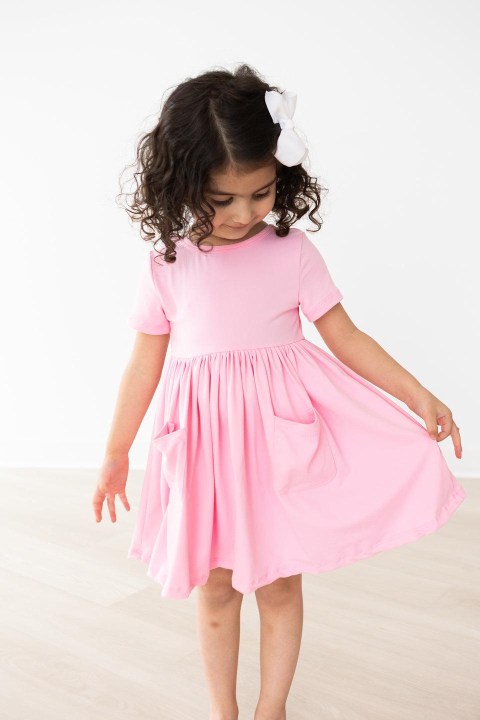 Bubblegum Pink S/S Pocket Twirl Dress - Image 4