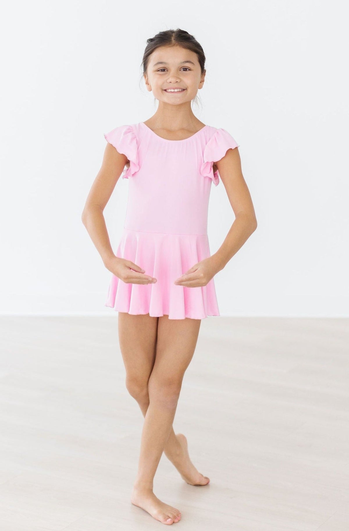 Bubblegum Pink S/S Twirl Leotard - Image 2