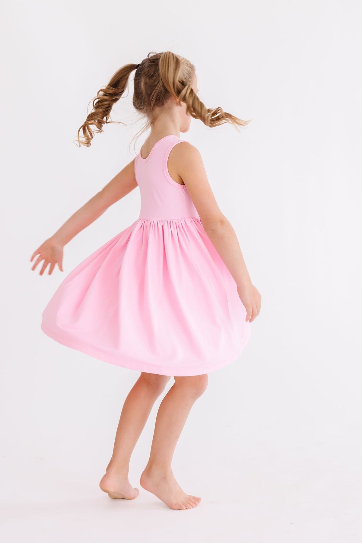 Bubblegum Pink Tank Pocket Twirl Dress - Image 3