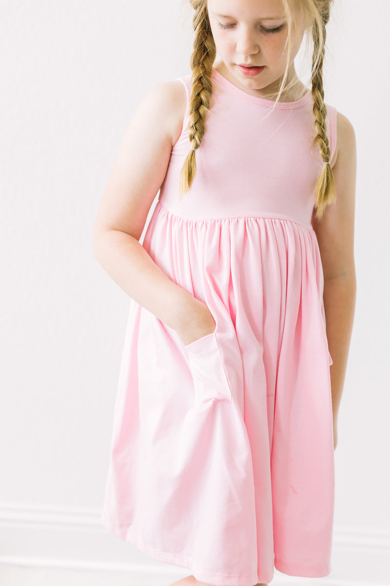 Bubblegum Pink Tank Pocket Twirl Dress - Image 5