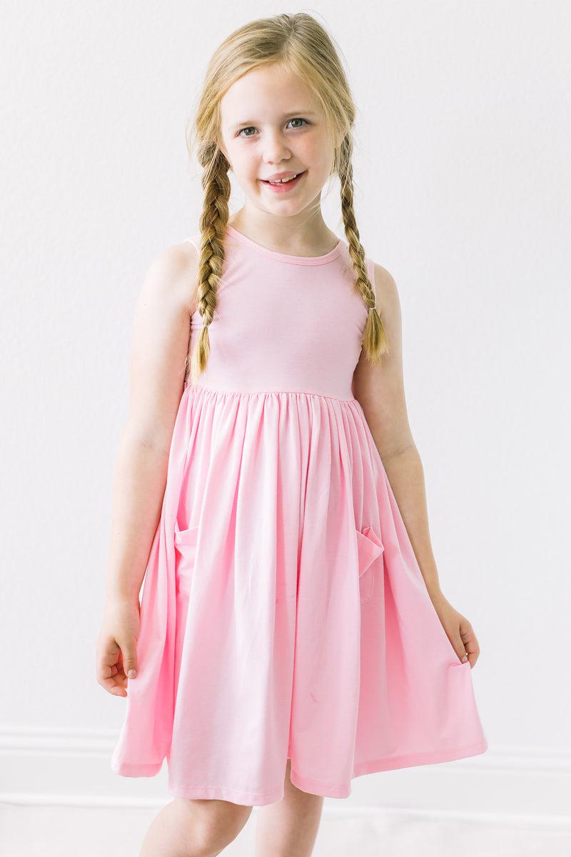 Bubblegum Pink Tank Pocket Twirl Dress - Image 6