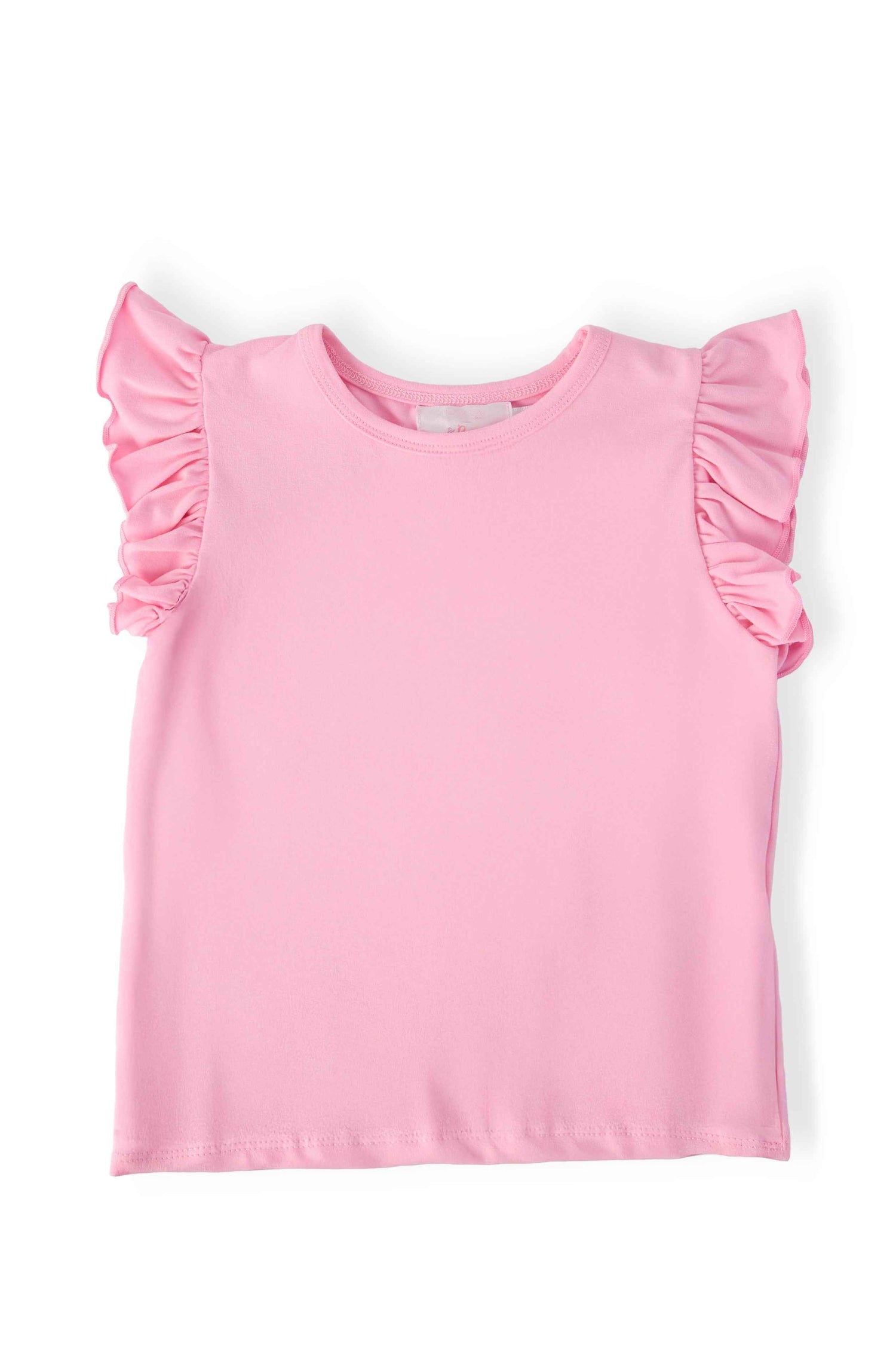 Bubblegum Pink Short Sleeve Ruffle Tee by Mila & Rose