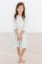 Bunny Dreams 3/4 Sleeve Pocket Twirl Dress - Image 3