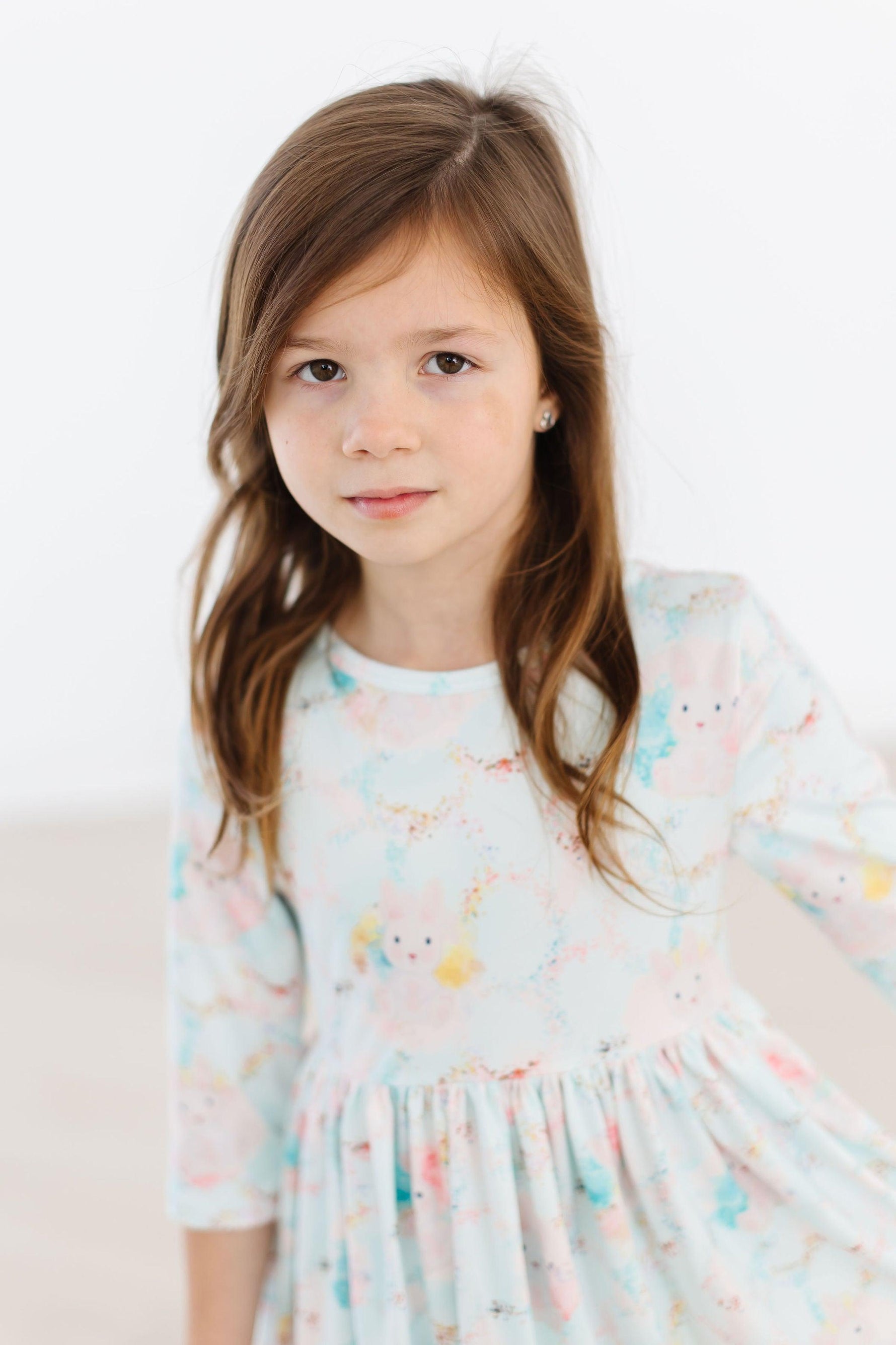 Bunny Dreams 3/4 Sleeve Pocket Twirl Dress - Image 6