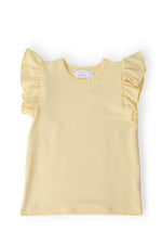 Butter Yellow S/S Ruffle Tee