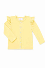 Butter Yellow Ruffle Cardigan
