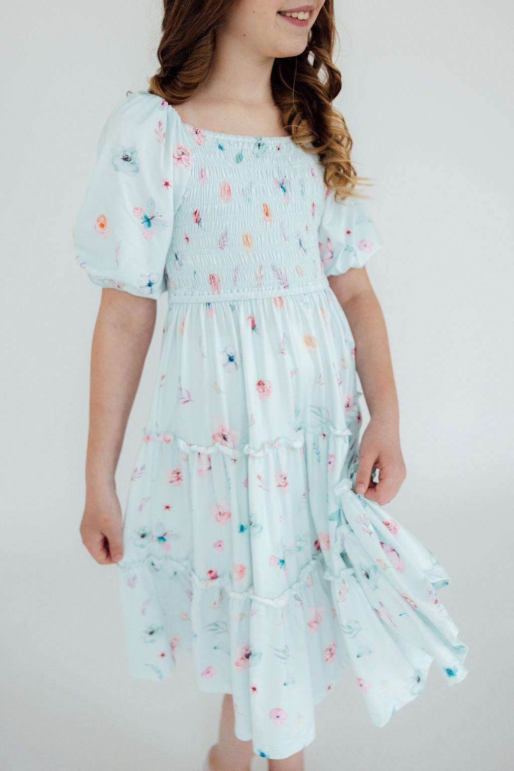 Butterfly Ballet Smocked Ruffle Dress - Image 6
