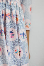 Butterfly Effect 3/4 Sleeve Pocket Twirl Dress - Image 2