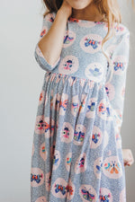 Butterfly Effect 3/4 Sleeve Pocket Twirl Dress
