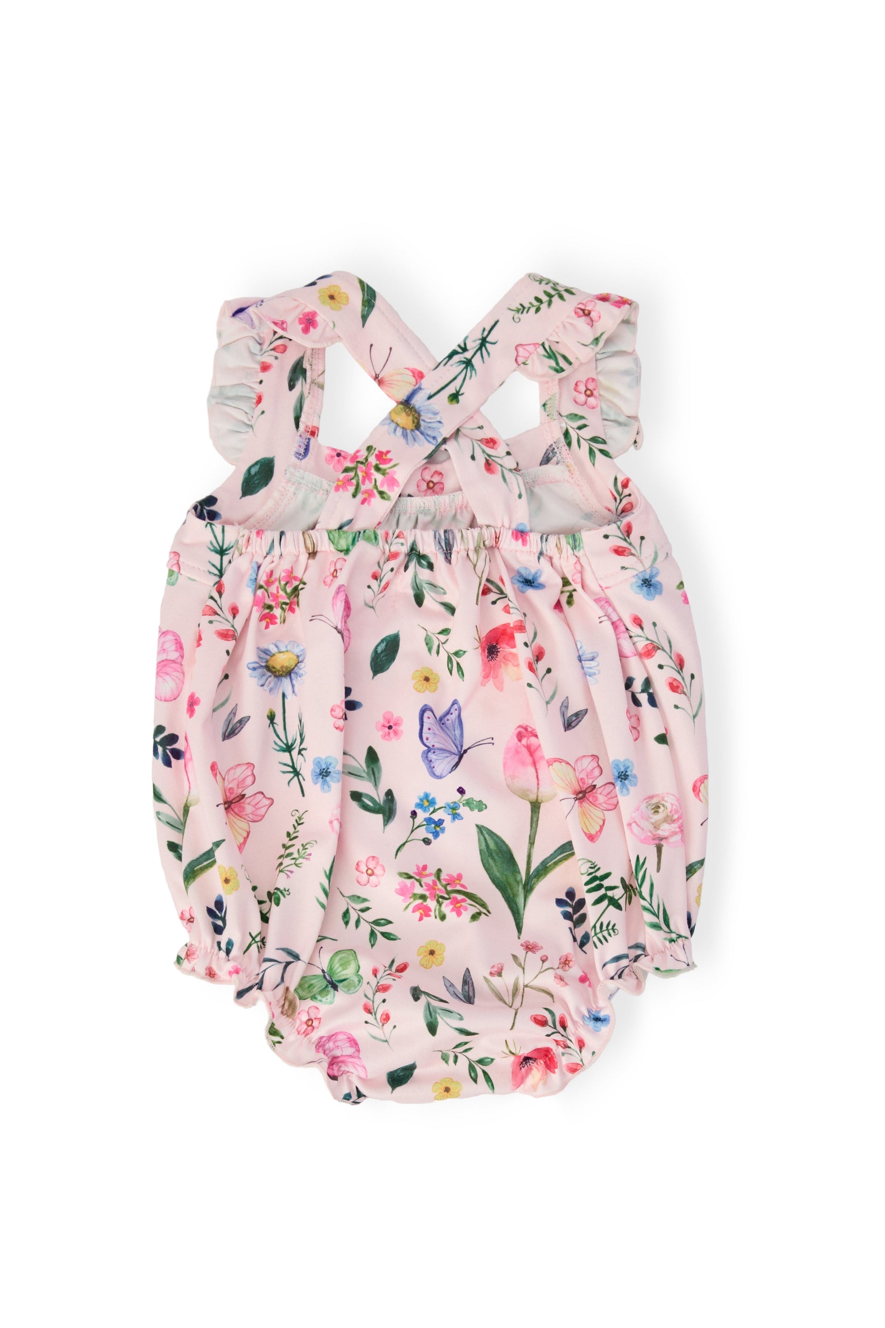 Butterfly Meadows Ruffle Cross Back Romper - Image 4