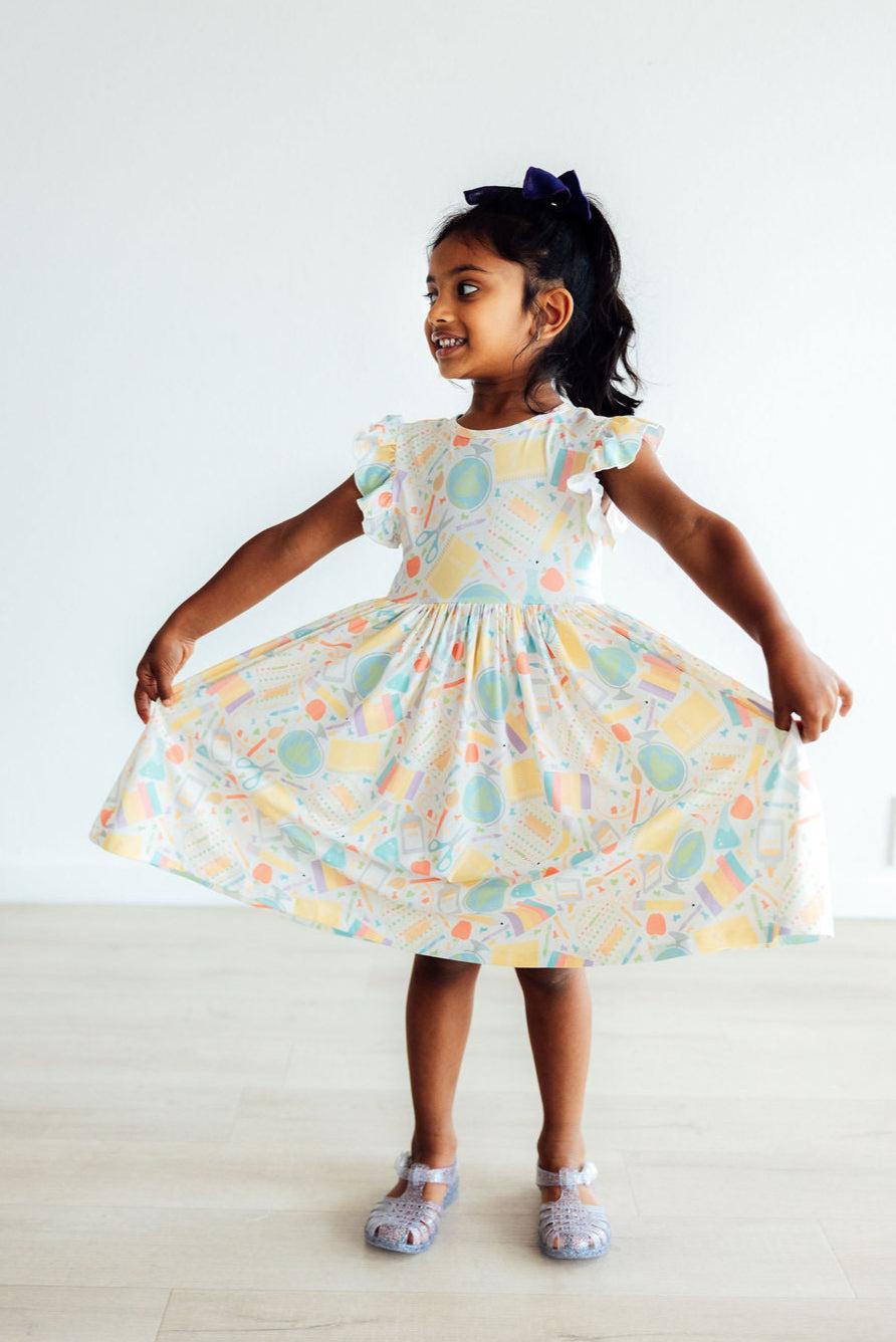 Campus Cutie Flutter Sleeve Twirl Dress - Image 5