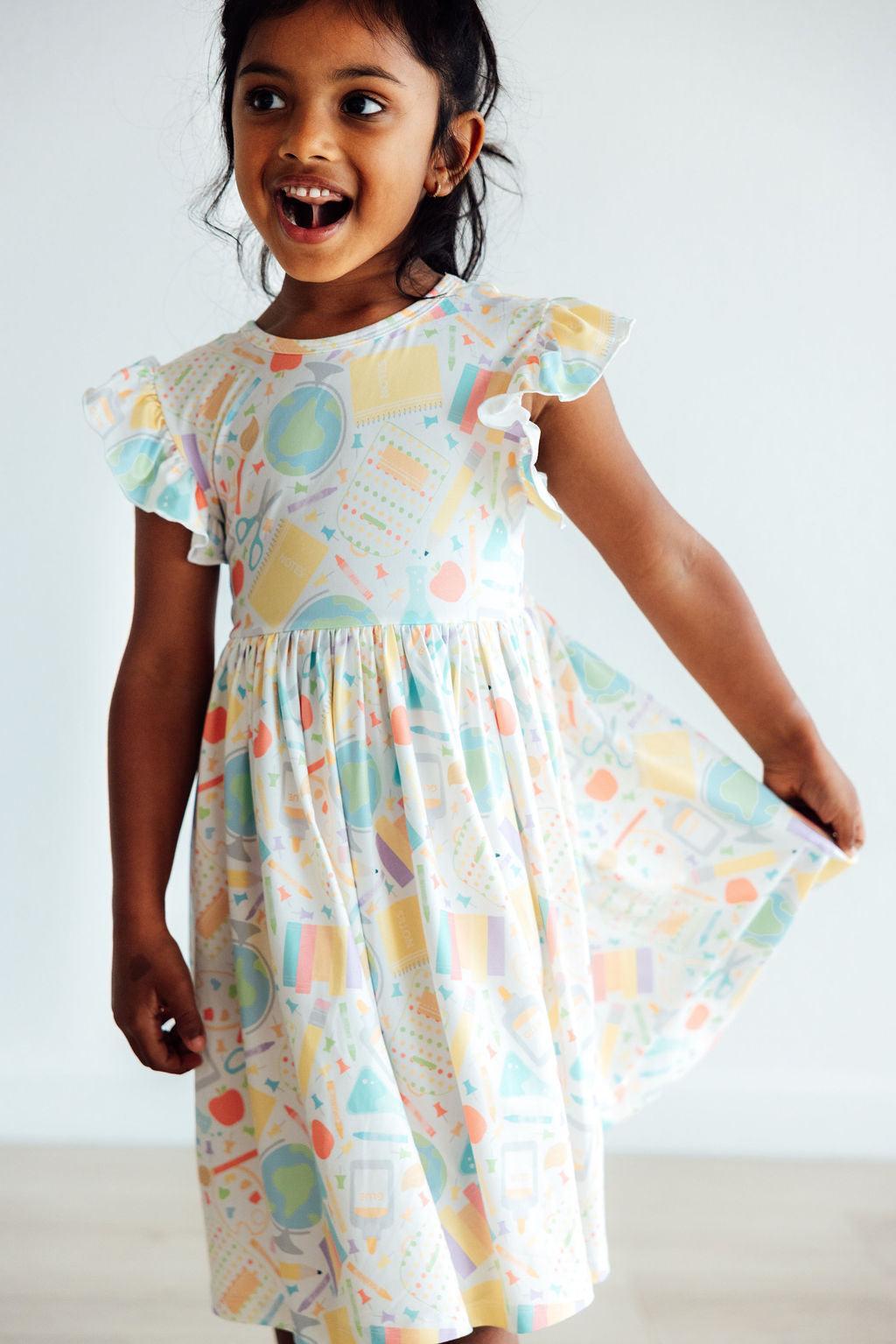 Campus Cutie Flutter Sleeve Twirl Dress - Image 6