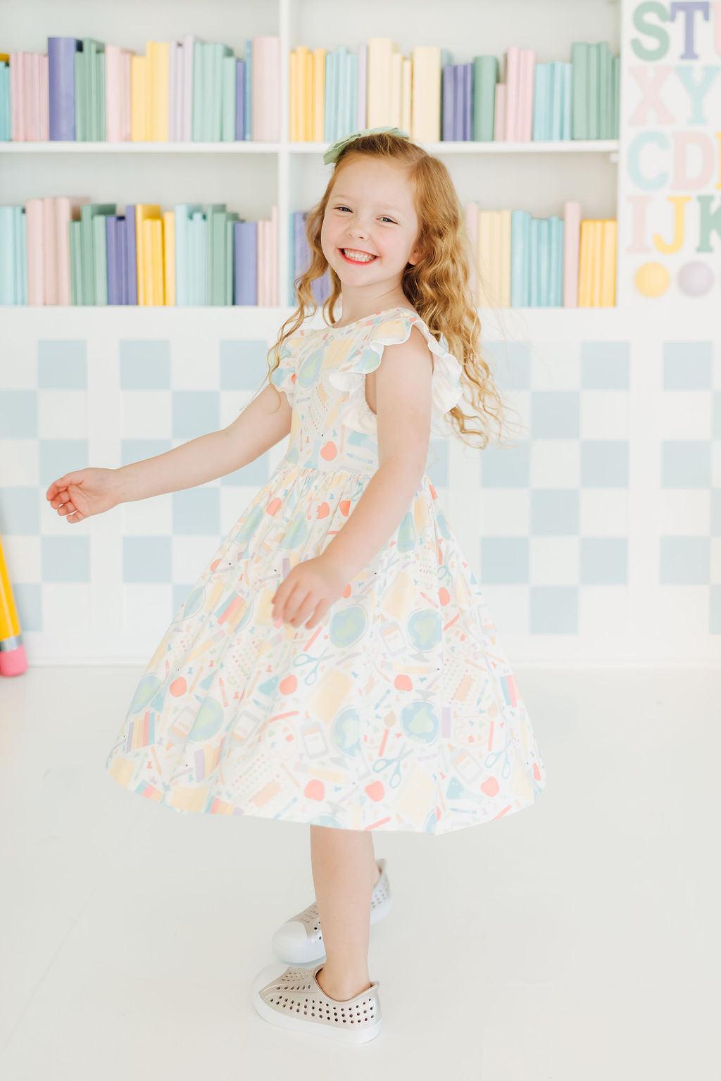 Campus Cutie Flutter Sleeve Twirl Dress - Image 8