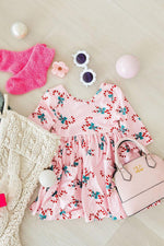 Candy Cane Cutie 3/4 Sleeve Pocket Twirl Dress - Image 6