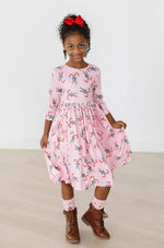 Candy Cane Cutie 3/4 Sleeve Pocket Twirl Dress - Image 7