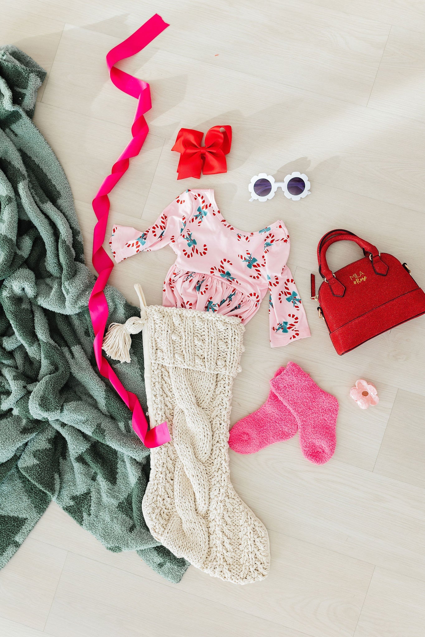 Candy Cane Cutie 3/4 Sleeve Pocket Twirl Dress - Image 9