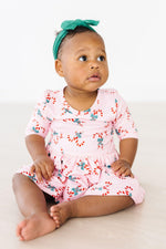 Candy Cane Cutie 3/4 Sleeve Twirl Bodysuit - Image 2