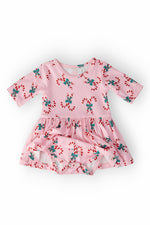 Candy Cane Cutie 3/4 Sleeve Twirl Bodysuit - Image 3