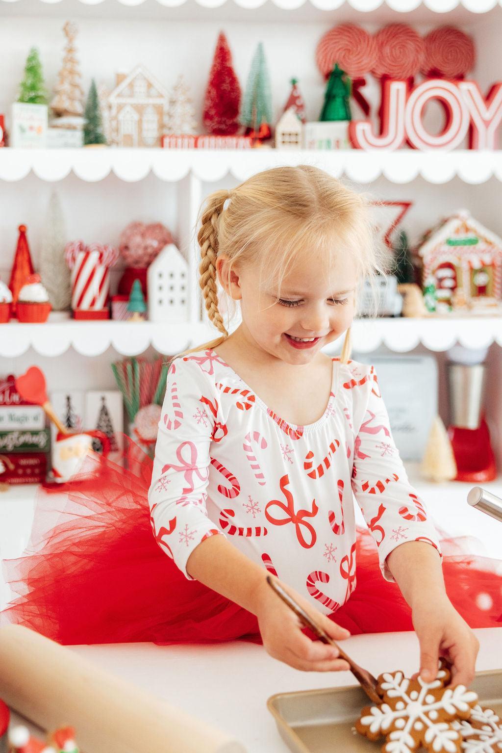 Candy Cane Lane 3/4 Tutu Leotard - Image 2