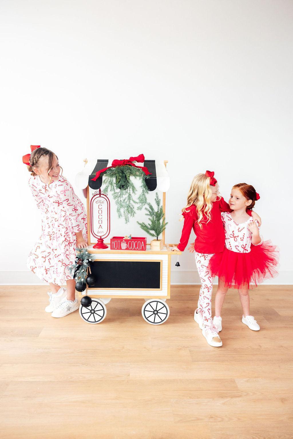 Candy Cane Lane 3/4 Tutu Leotard - Image 5