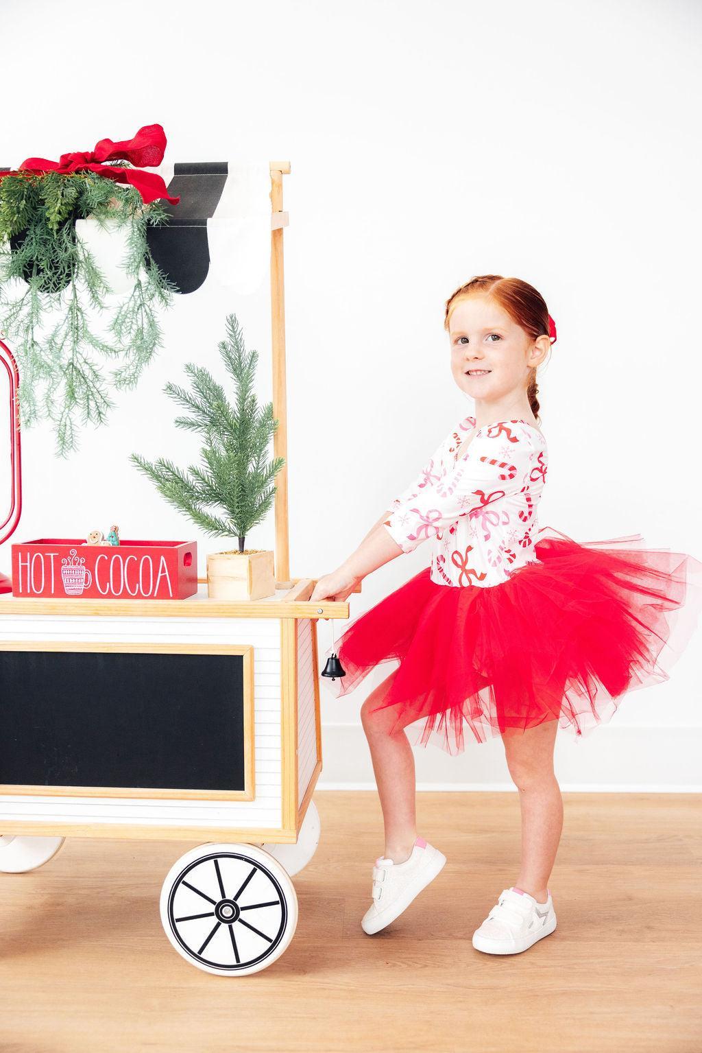 Candy Cane Lane 3/4 Tutu Leotard - Image 6