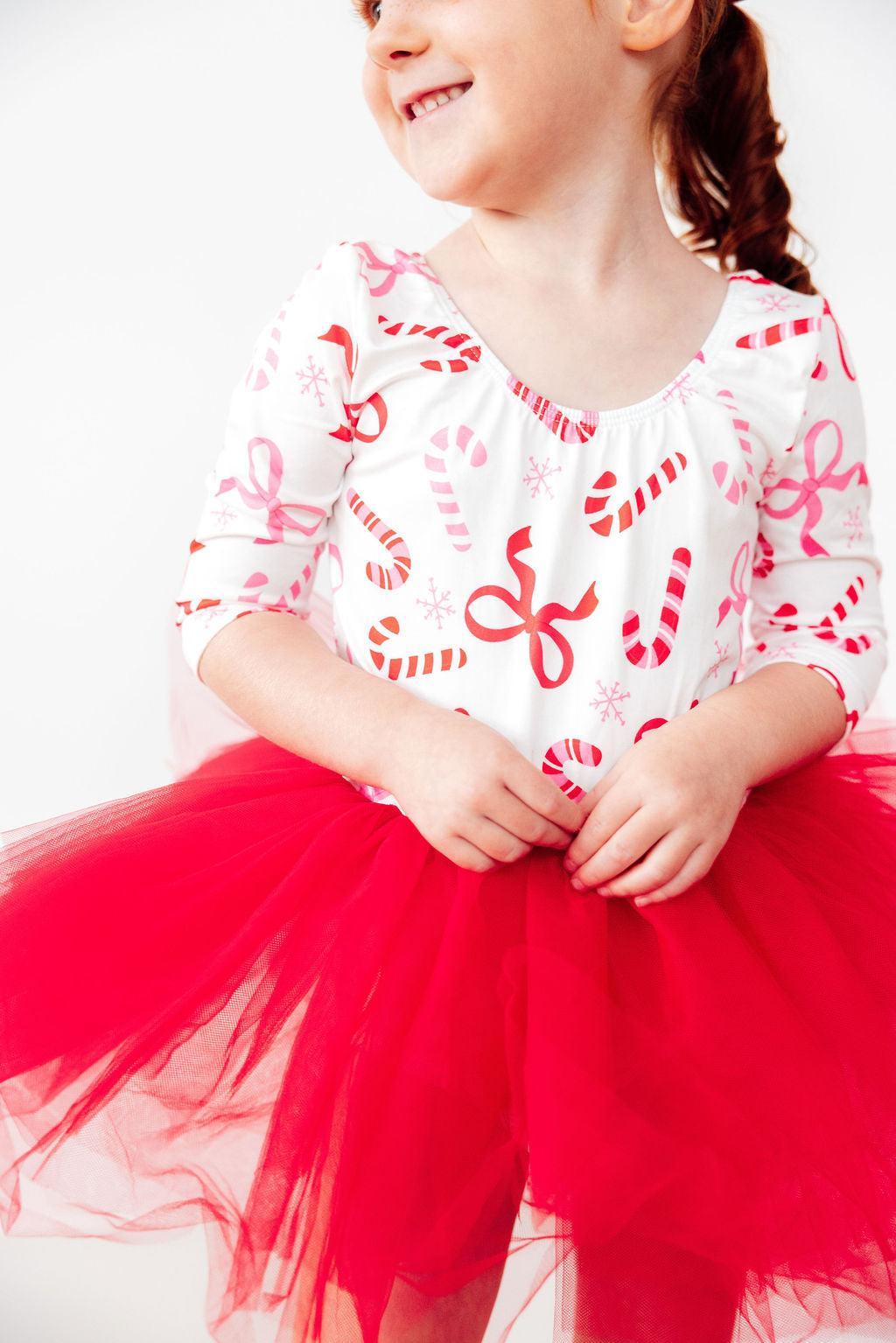 Candy Cane Lane 3/4 Tutu Leotard - Image 7