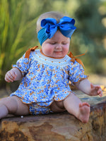 Rylee Faith Designs - Fall Floral Smocked Girls Bloomer Set - alternate view 2
